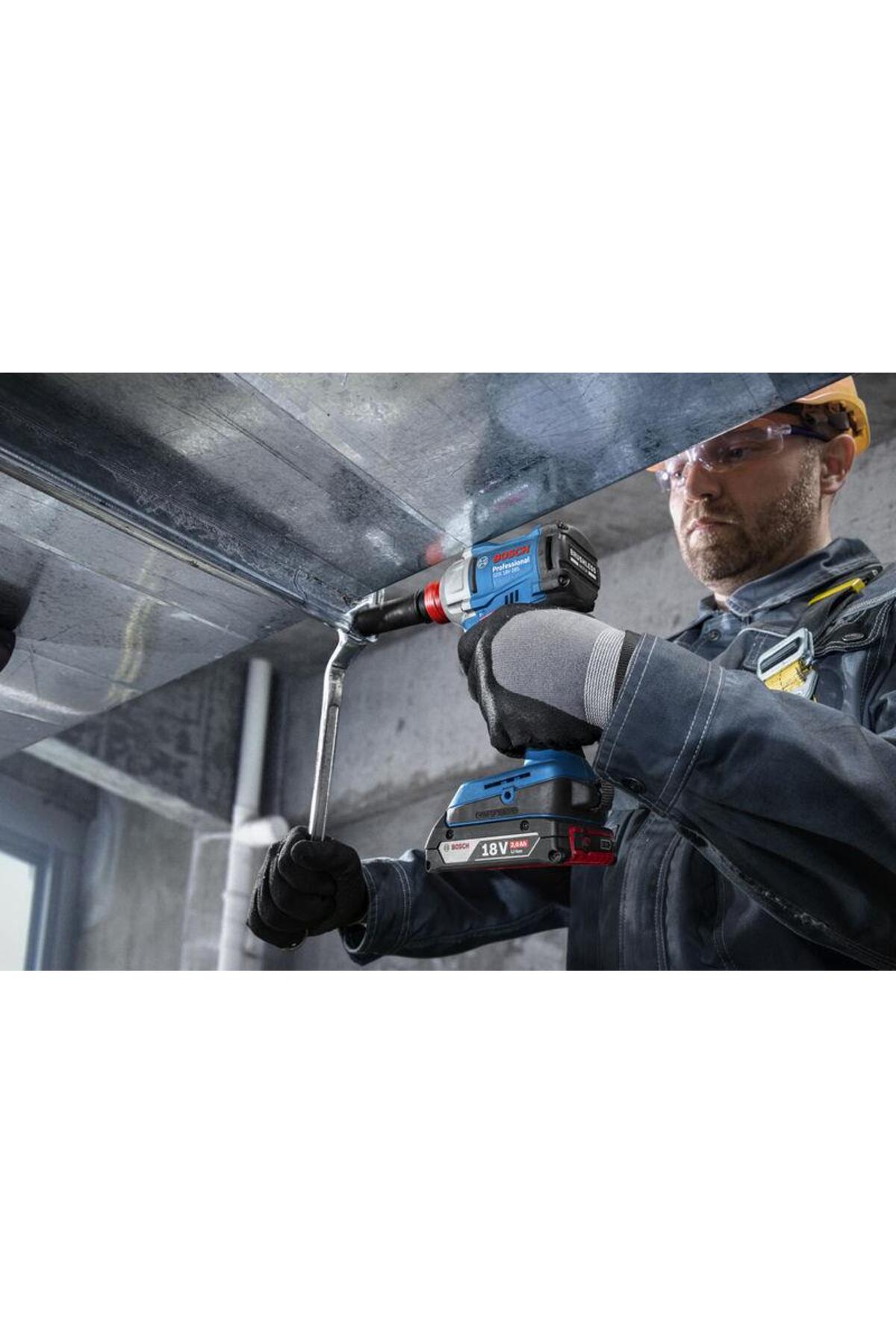 BOSCH 2'li Darbeli Vidama ve Matkap Akülü Set GDX 18V-285+GSB 185-LI 2x2 Ah 06019N2124