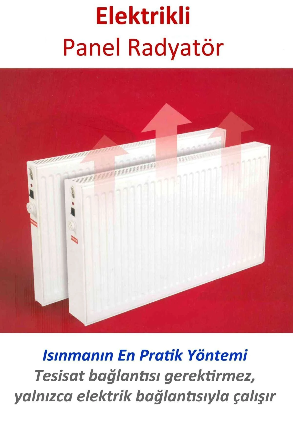 Elektrikli Radyatör Kalorifer / Yağlı Petek Isıtıcı Soba D6080 60cmx80cm 1400 Watt Çift Rezistanslı