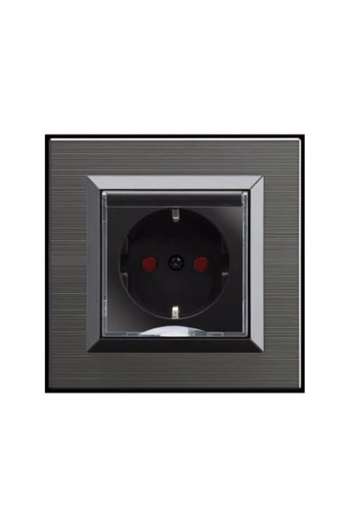 Quantum Manyetik Gri Kapaklı Topraklı Çocuk Korumalı Priz