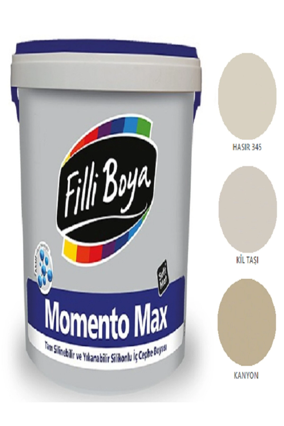 Filli Momento Max Tam Silinebilir Yıkanabilir Silikonlu Mat Boya 2,5lt (hasır 345)