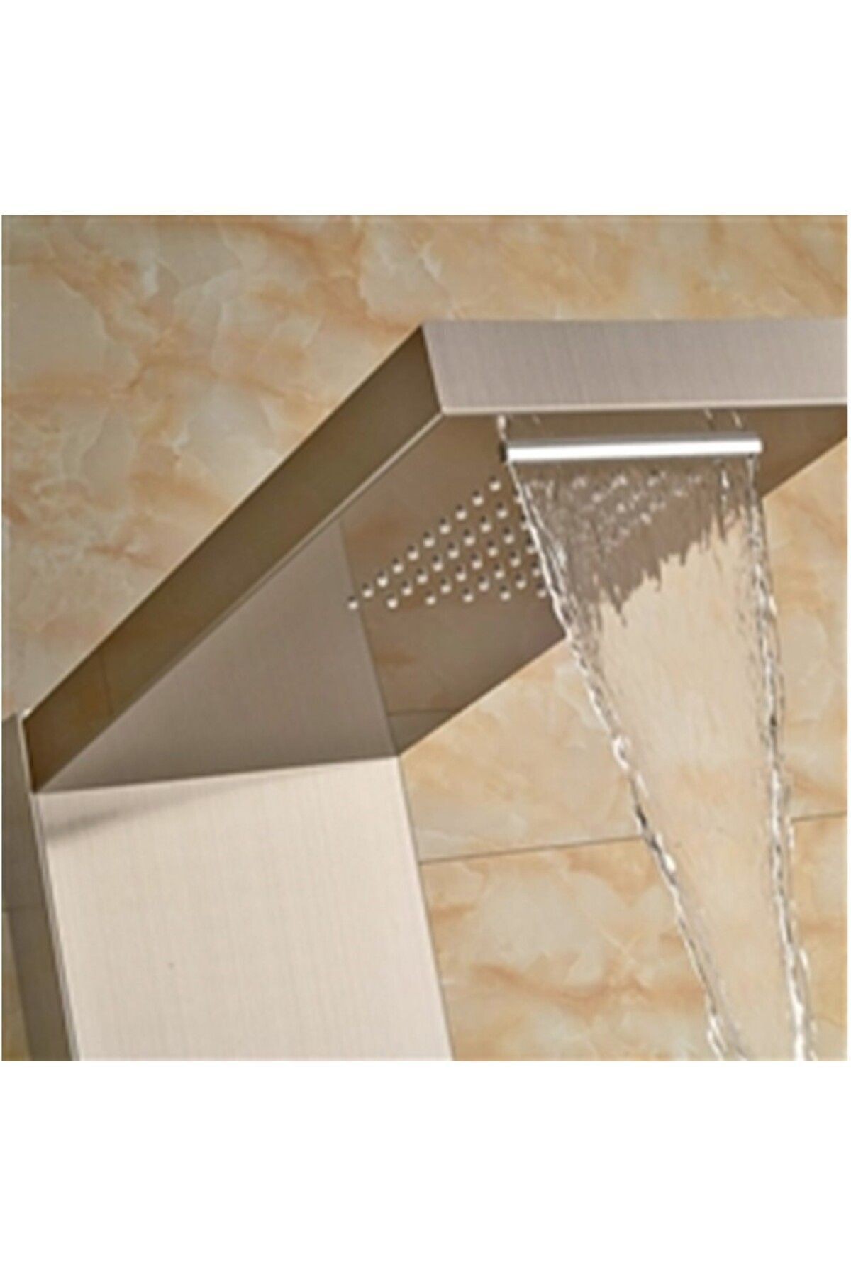 Sam Fırat Gri Bej Masajlı Duş, Dikey Duş Paneli, Shower Panel, Duş Fiskiyesi