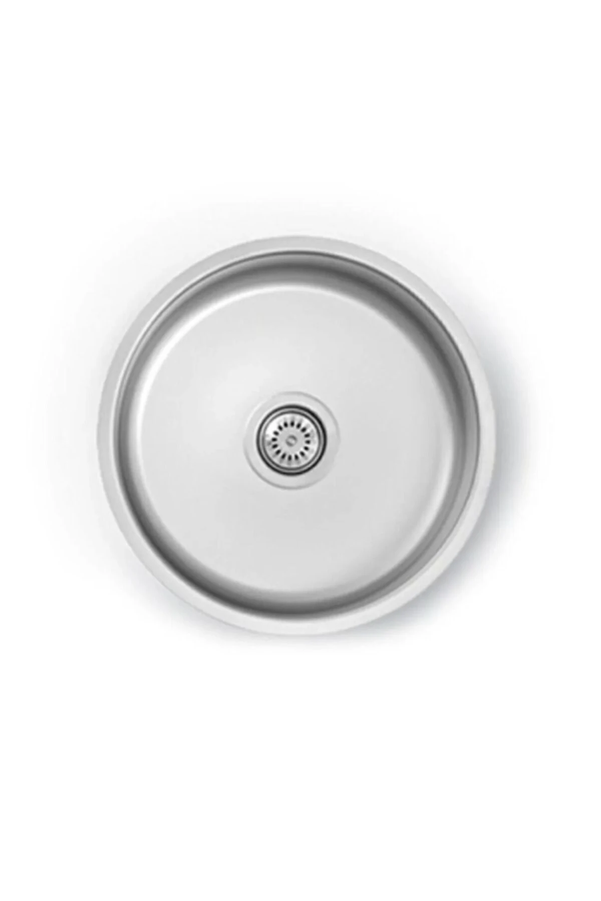 42cm Çap ,yuvarlak Evye , Paslanmaz, Daire, Oval Krom Mutfak Lavabosu Evyesi