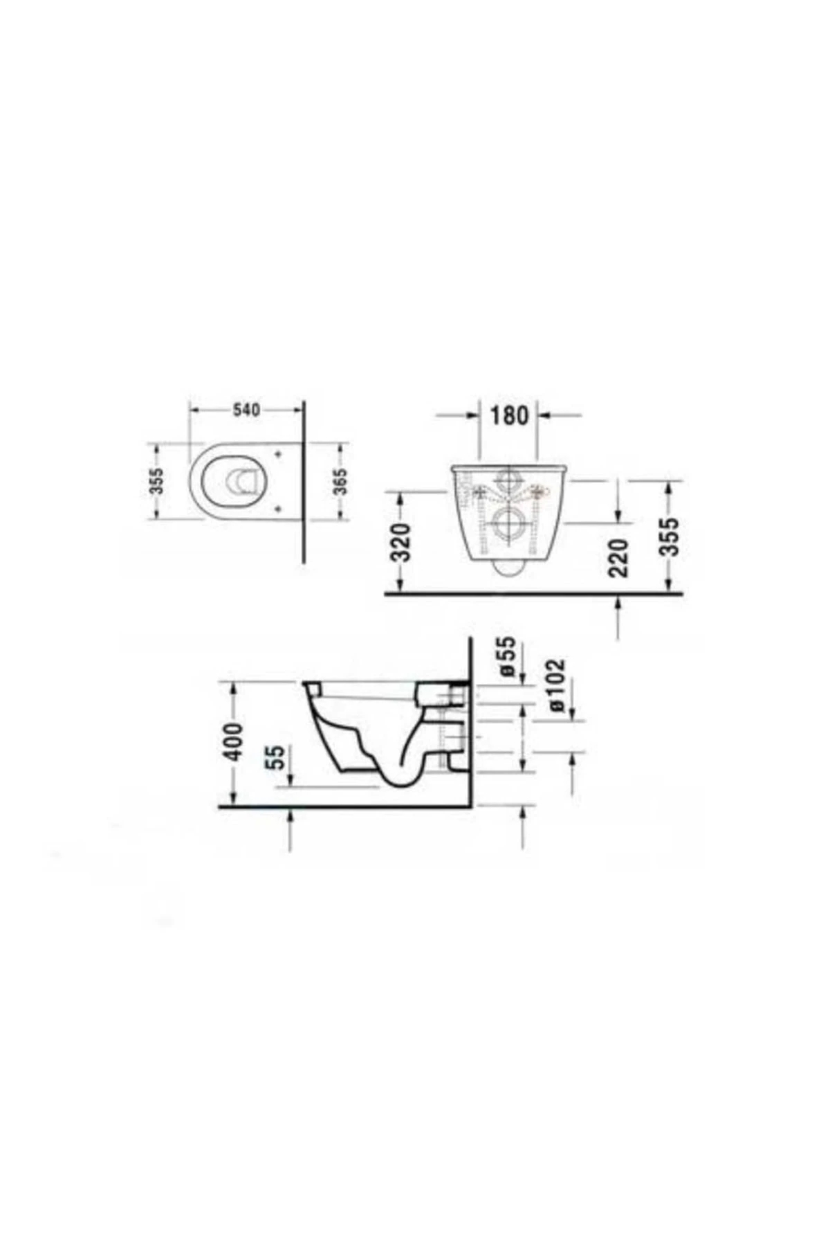 Darling New Rimless Asma Klozet Beyaz 2557390075
