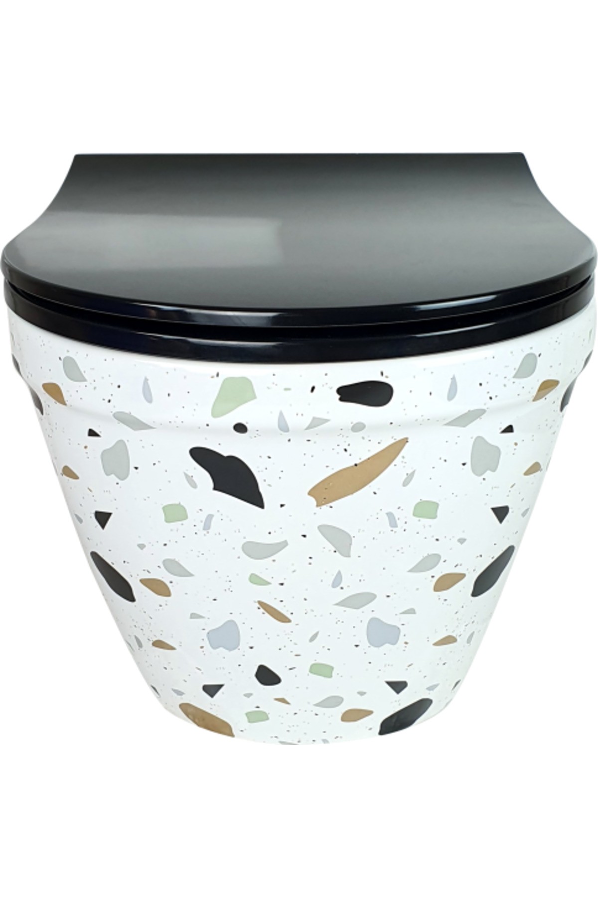 Pure Terrazzo Kanalsız Asma Klozet Wh-801+soft Kapak