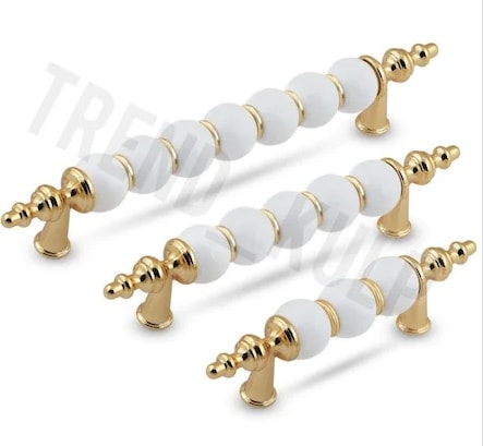 64-96-128-160 mm Boncuk Dolap Çekmece Kulp - Renk Seçenekli
