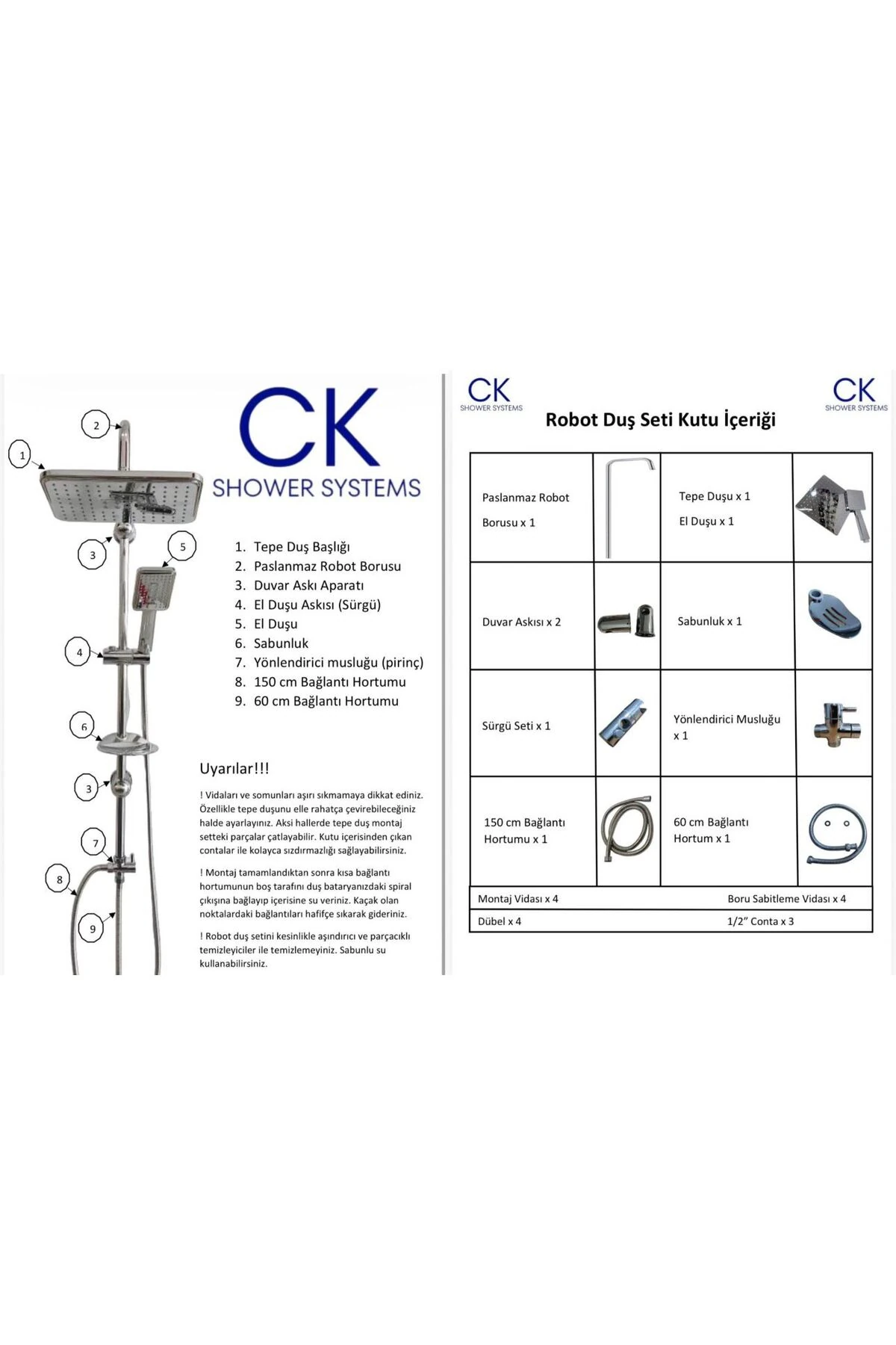 Robot Duş Seti Ckshowersystems