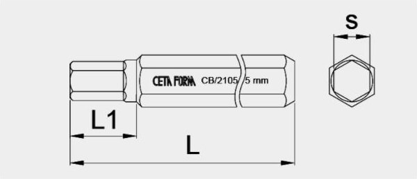 H10 7 x 75MM Allen Bits Uç CB/2107G (1 Adet)