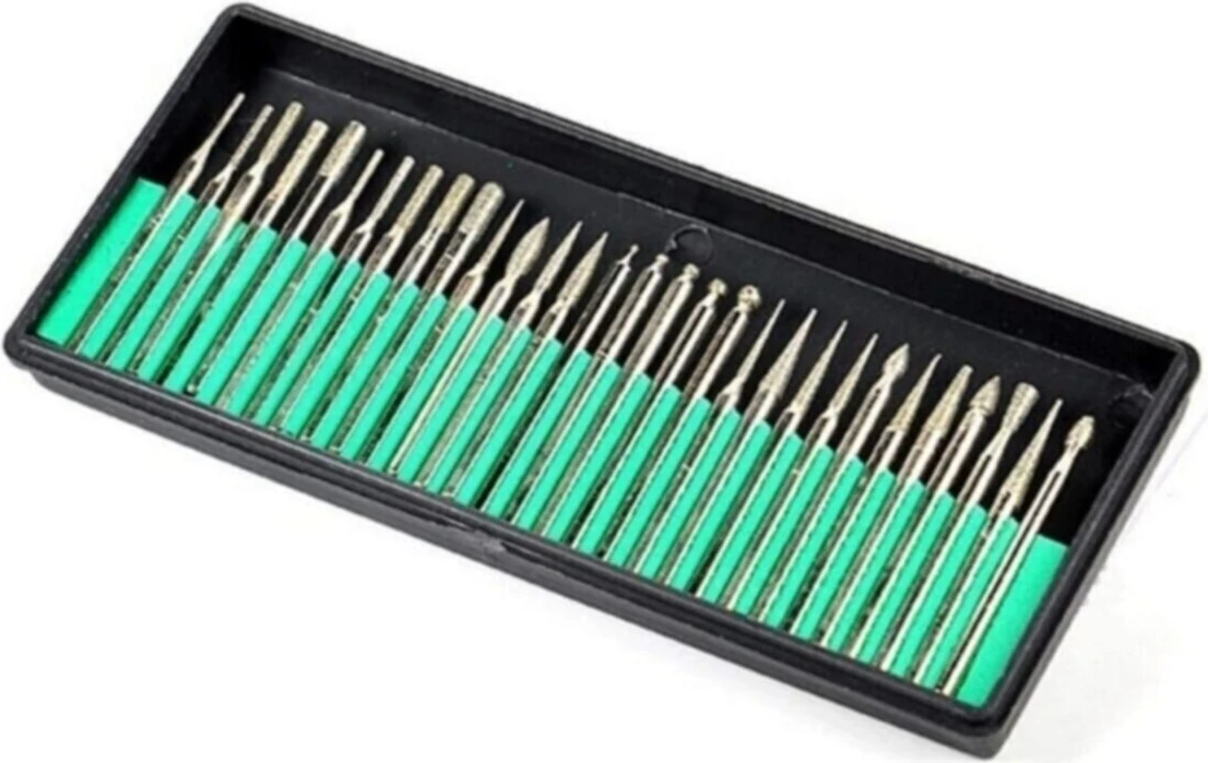 30'lu Lüks Freze Uç Takımı Elektrikli Tırnak Törpü Ucu 30'lu Uç Takımı