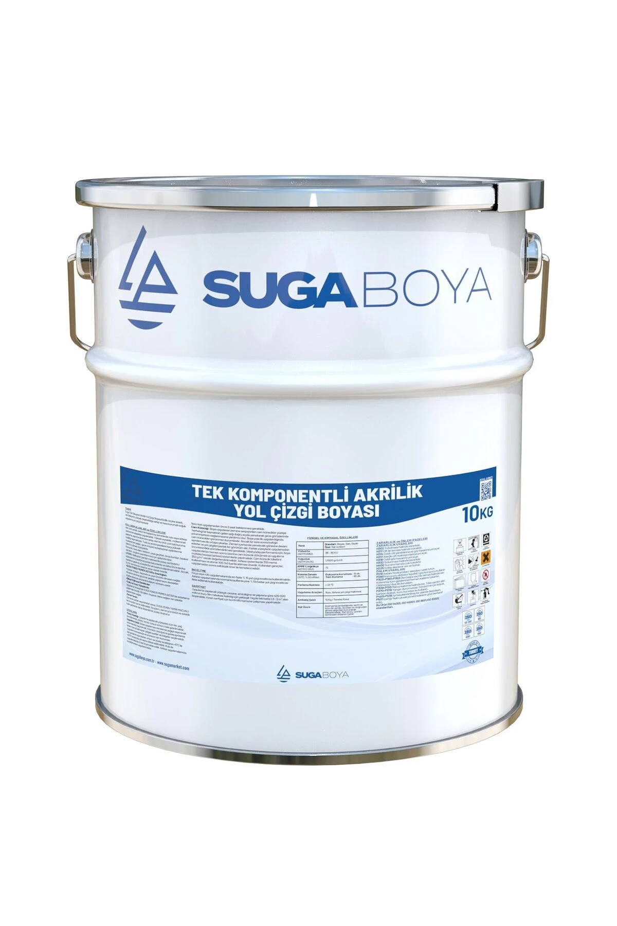 TEK KOMPONENTLİ AKRİLİK YOL ÇİZGİ BOYASI 10 KG