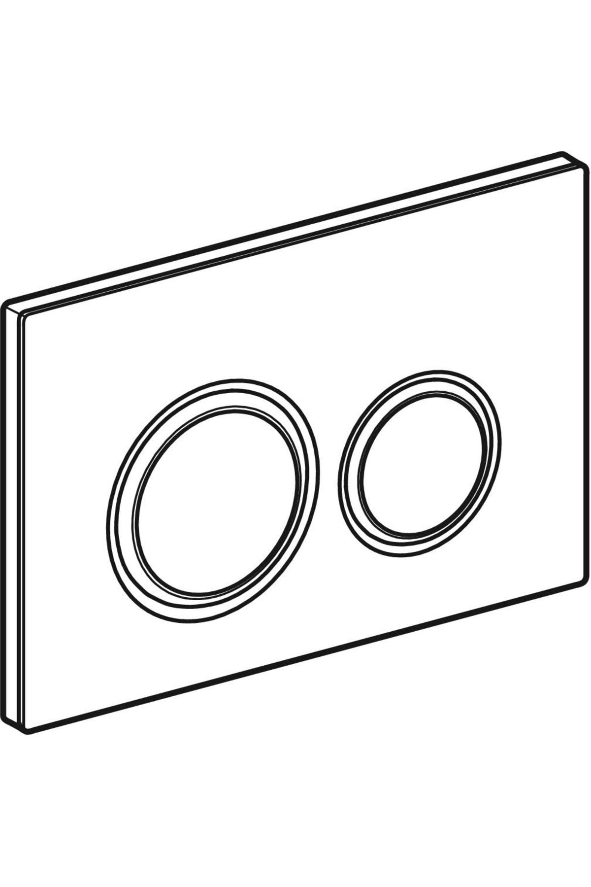 Kumanda Kapağı, Sigma21, Çift Basmalı (Bronz Basma Buton) Siyah Cam, 115.650.SJ.1