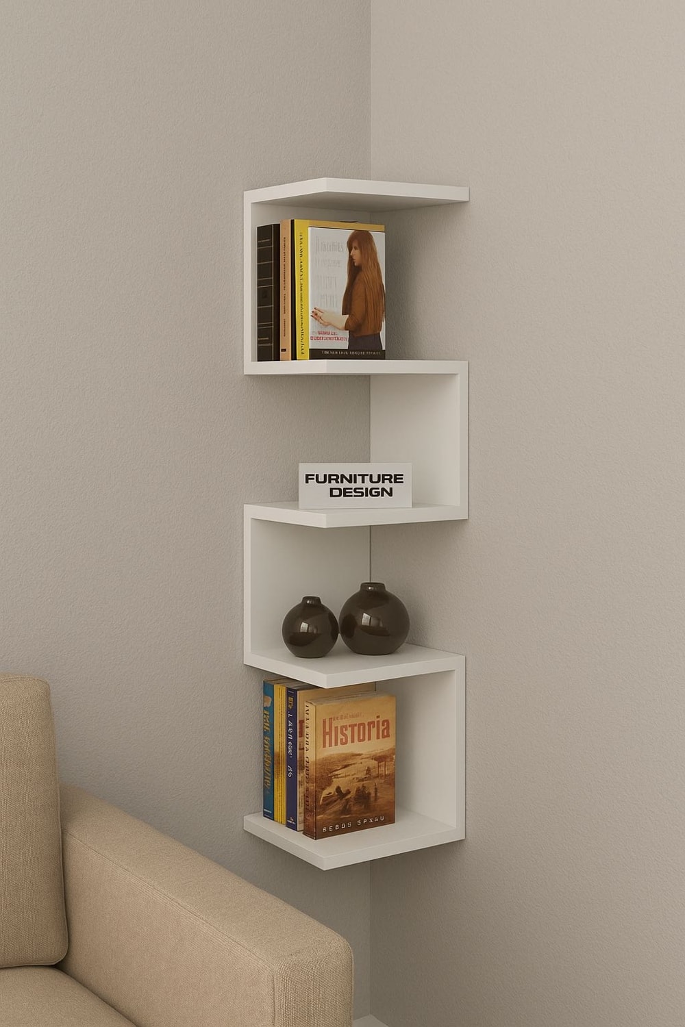 Zen Köse Duvar Rafı %100 Mdf