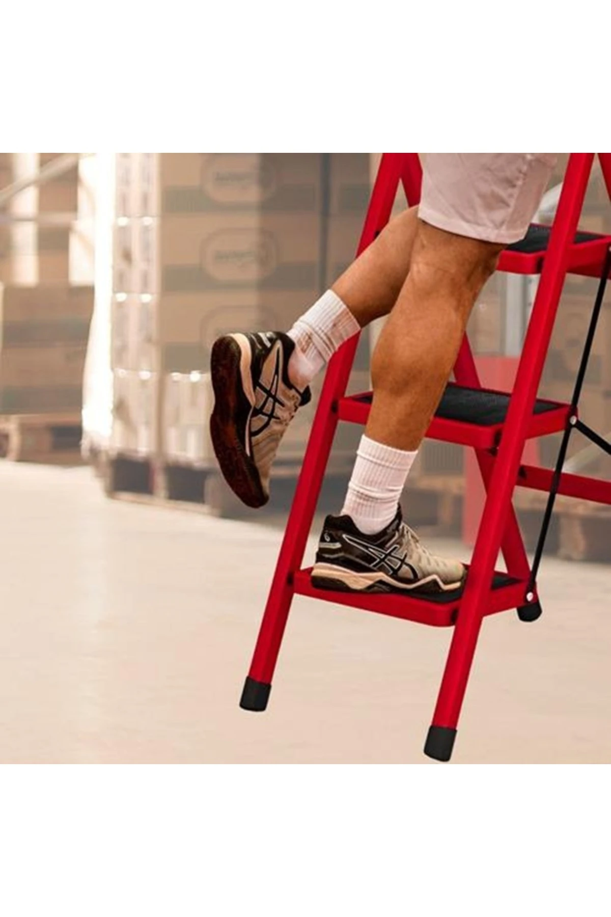 Patika 5’li Ev Tipi Katlanır Merdiven | Ev, Bahçe ve Depo için Güvenli Hafif, Dayanıklı Tasarım