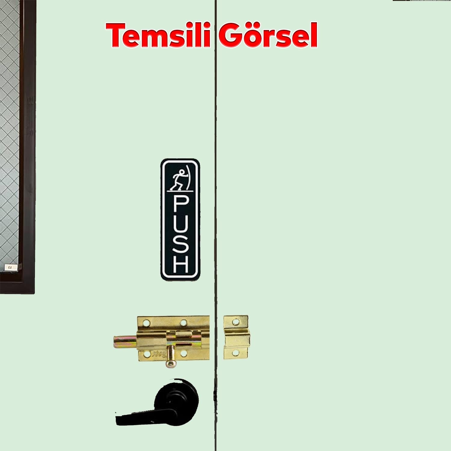 Küçük Mavzer Sürgü Sürgülü Sürgüsü Kilit 25X40 mm Kapı Pencere Emniyet Kilidi Metal Prinç Sarı