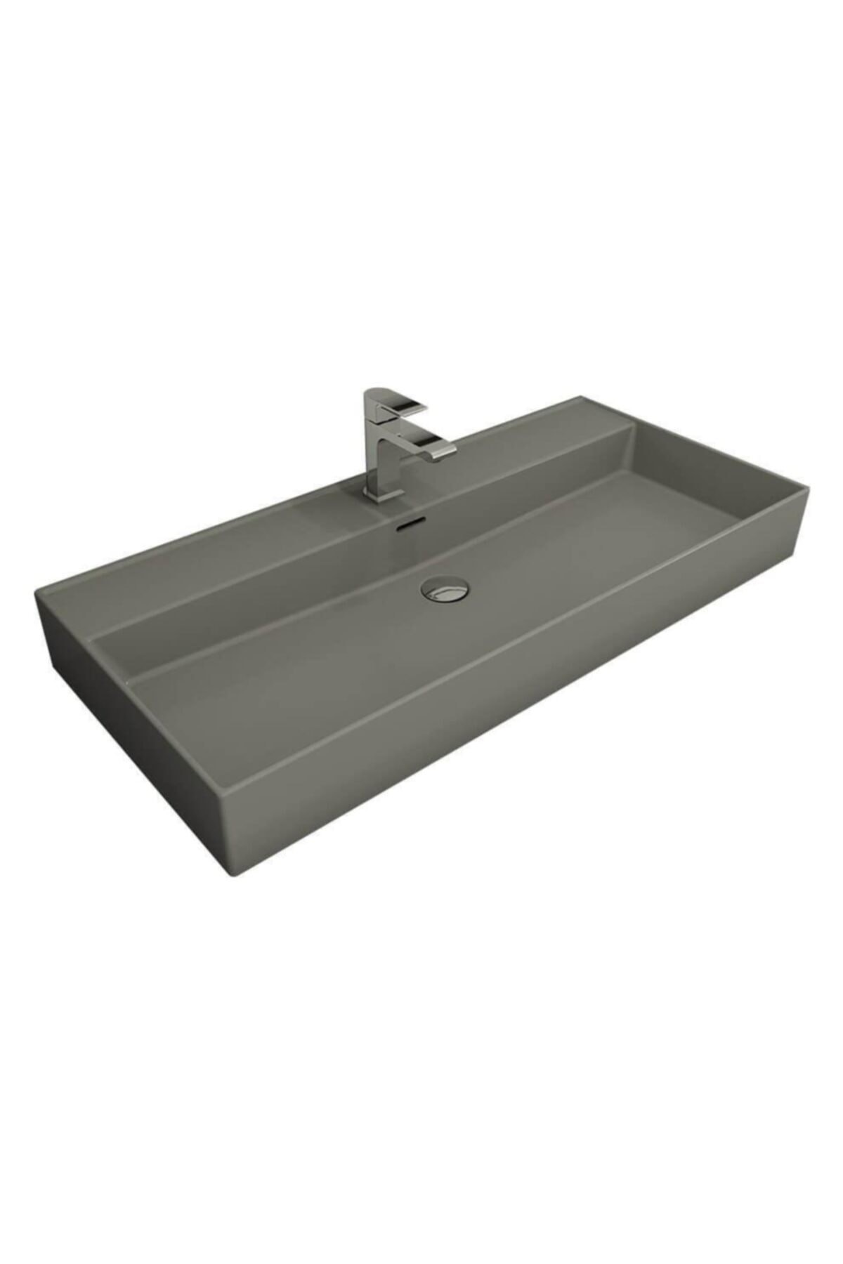 Milano Tezgah Üstü Lavabo 100 Cm Mat Gri 1378-006-0126