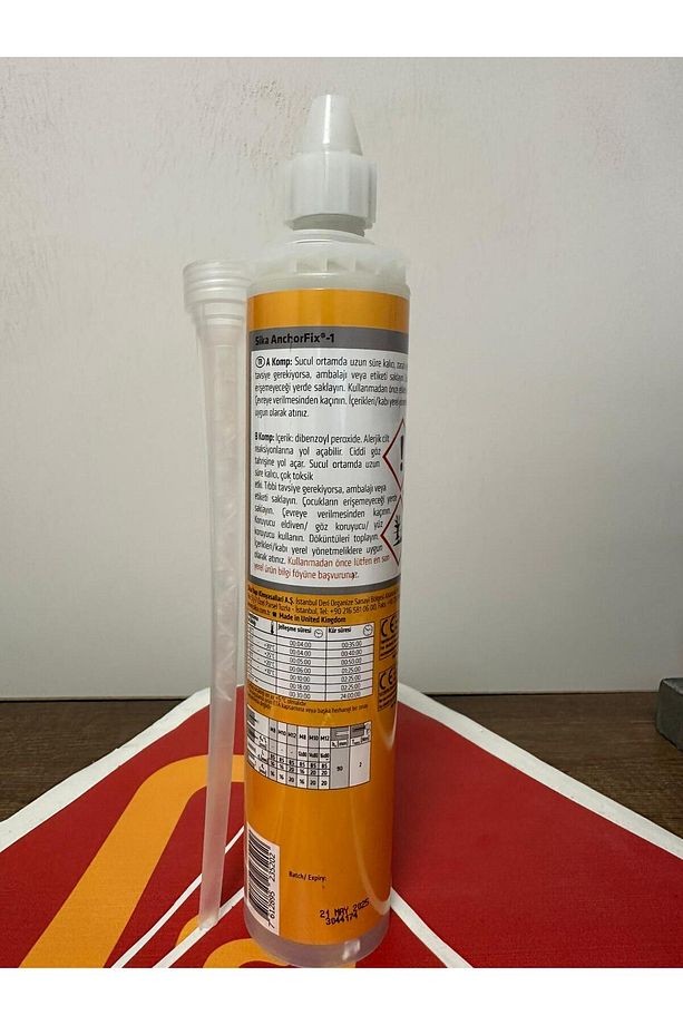 AnchorFix-1 Hızlı Kür Alan Ankraj Malzemesi 300ml/490gr Kartuş Açık Gri