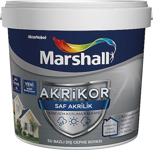 Marshall Akrikor Saf Akrilik 25 lt Dış Cephe Boyası