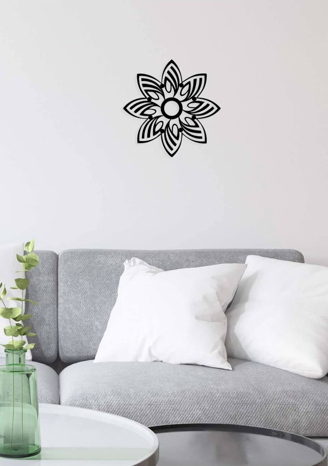 -Allah Islami Metal Tablo - Islami Ev Dekorasyonu - Dini Duvar Tabloları - 50 X 50 - Cm - Sıyah-Islm-065