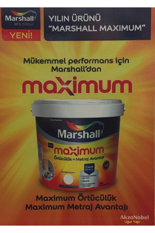 Maximum Su Bazlı Silinebilir Ipeksi Mat 15 Lt / 20 Kg Islak Kum