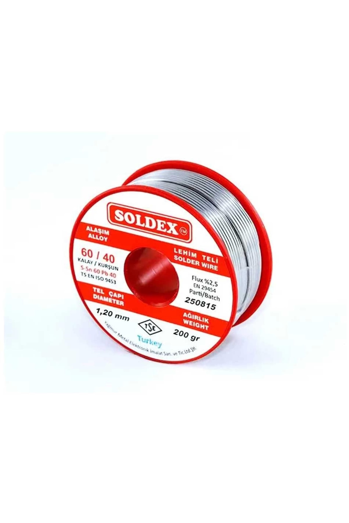 60-40 Lehim Teli 200 Gr 1,6 mm - Sn:60 / Pb:40
