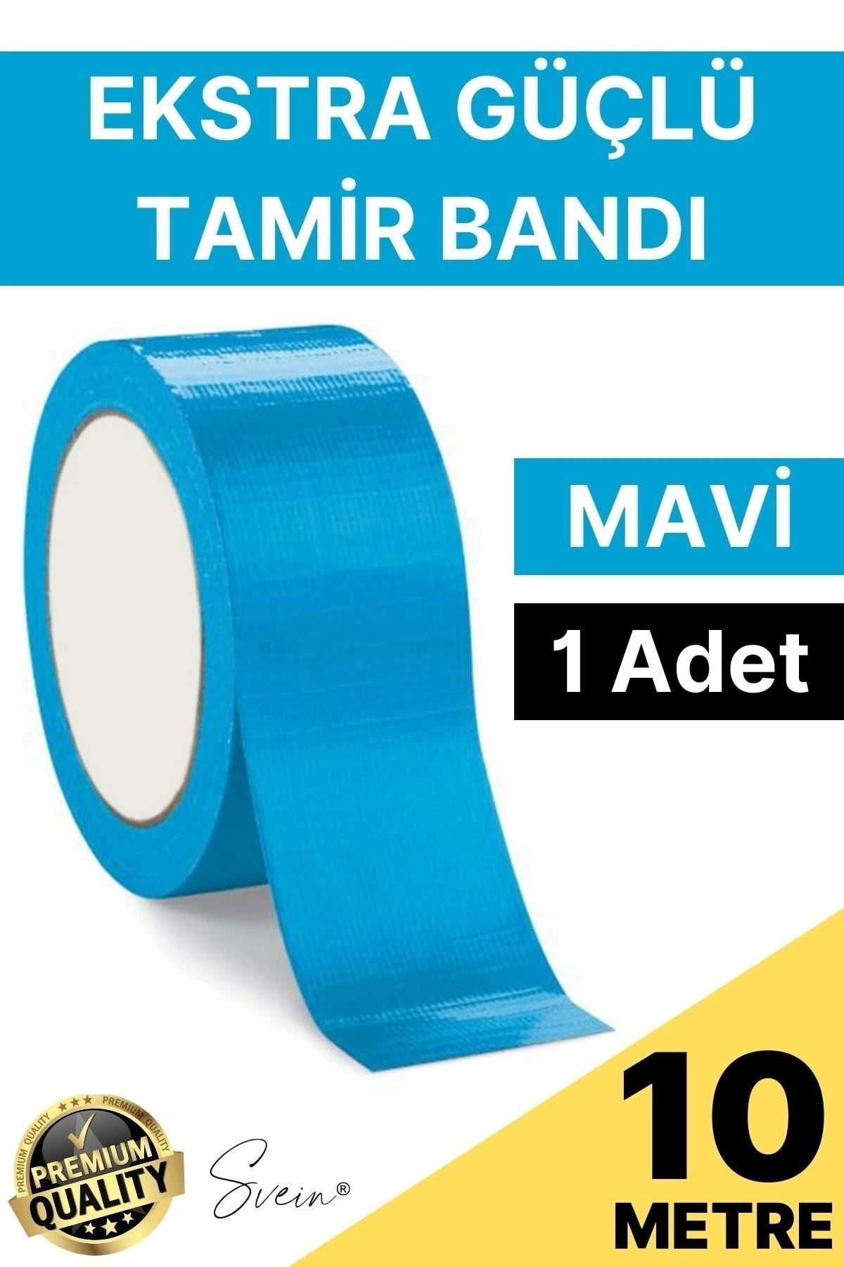 OZKUVVET 1 Adet 10 mt Mavi Tamir Takviye Kapatıcı Güçlü Onarım Bandı Su Geçirmez Sızdırmaz Dayanıklı Çatlak