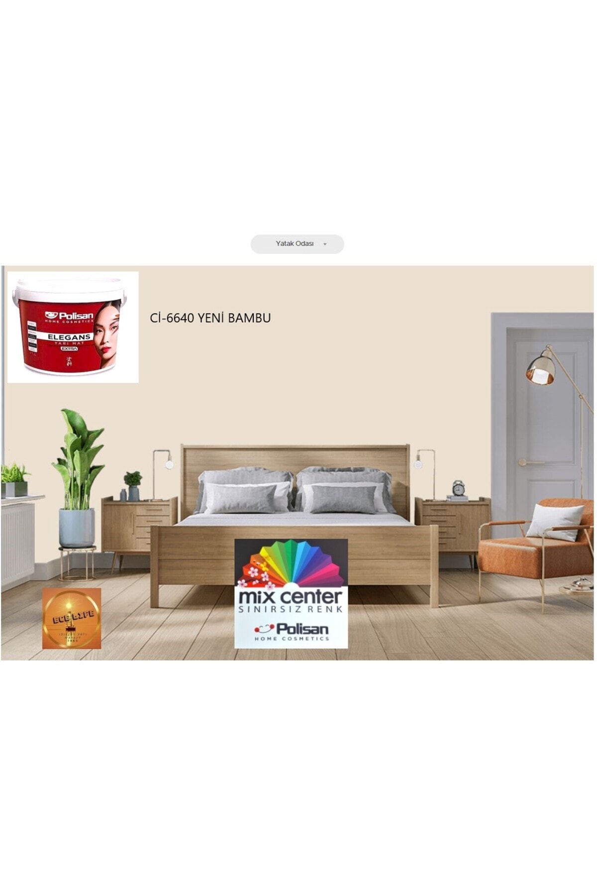 Elegans-küf Önleyici-tam Silinebilir-antibakteriyel-iç Duvar Boyası -ci-6640-yeni Bambu