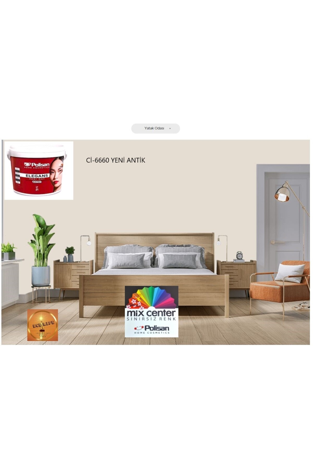 Elegans-küf Önleyici-tam Silinebilir-antibakteriyel-iç Duvar Boyası -ci-6660-yeni Antik