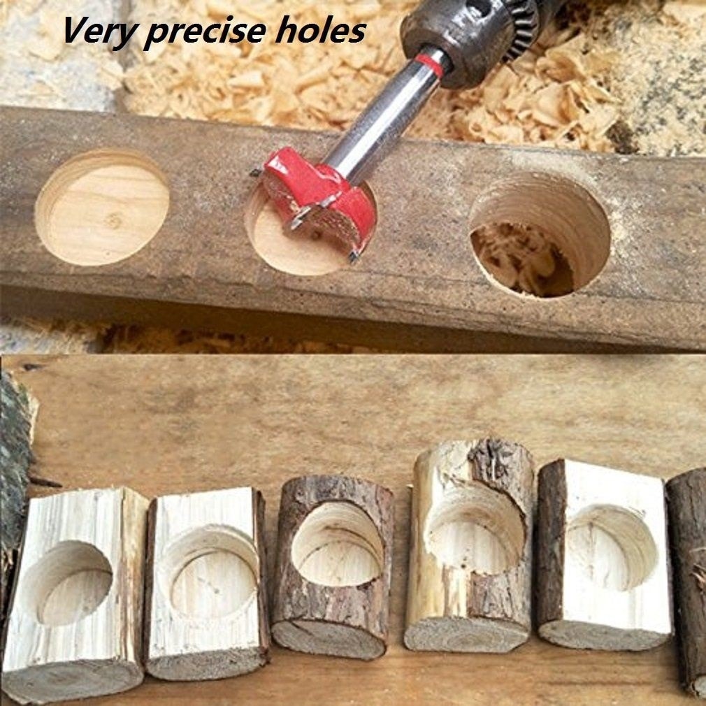 BOSCH Ahşap Matkap Freze Uç Seti 5 Parça 15 mm 20 mm 25 mm 30 mm 35 mm Saklama Kutulu Tas Menteşe Mum Yuva Açma
