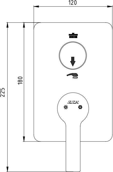 Delta Ankastre Banyo Bataryası Sıva Üstü 2 Yollu 102167207-KDE