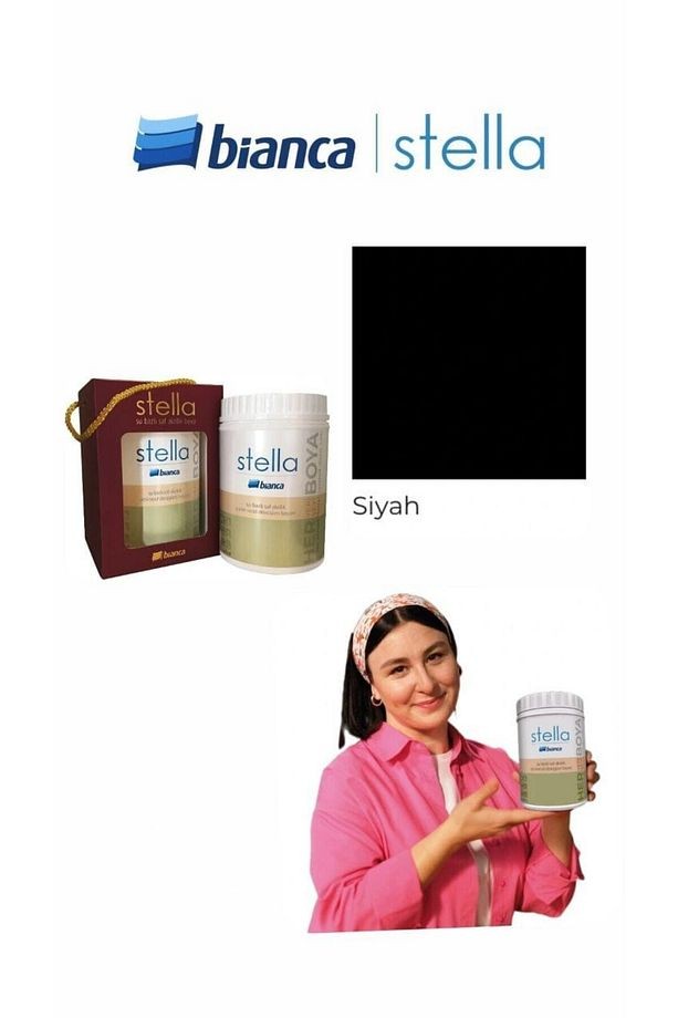 Stella Saf Akrilik Boya Siyah 500 ml