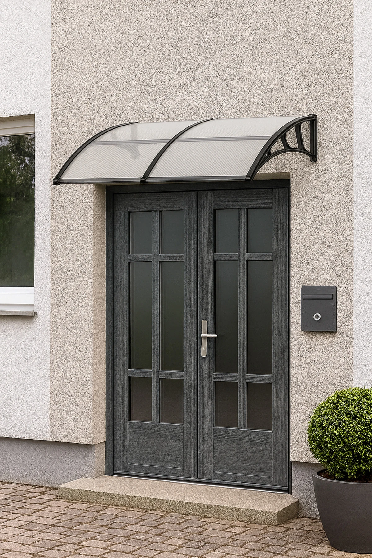 LUPIN Kapı Pencere Üstü Pratik Sundurma 105x240 - Şeffaf