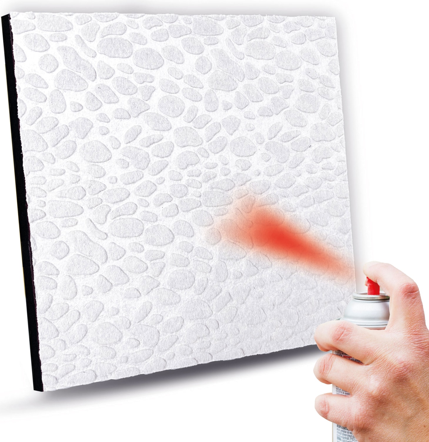 Beyaz Boyanabilir Embos Keçe Ses ve Isı Yalıtım Paneli 40X40 cm 30 Adet-5m²