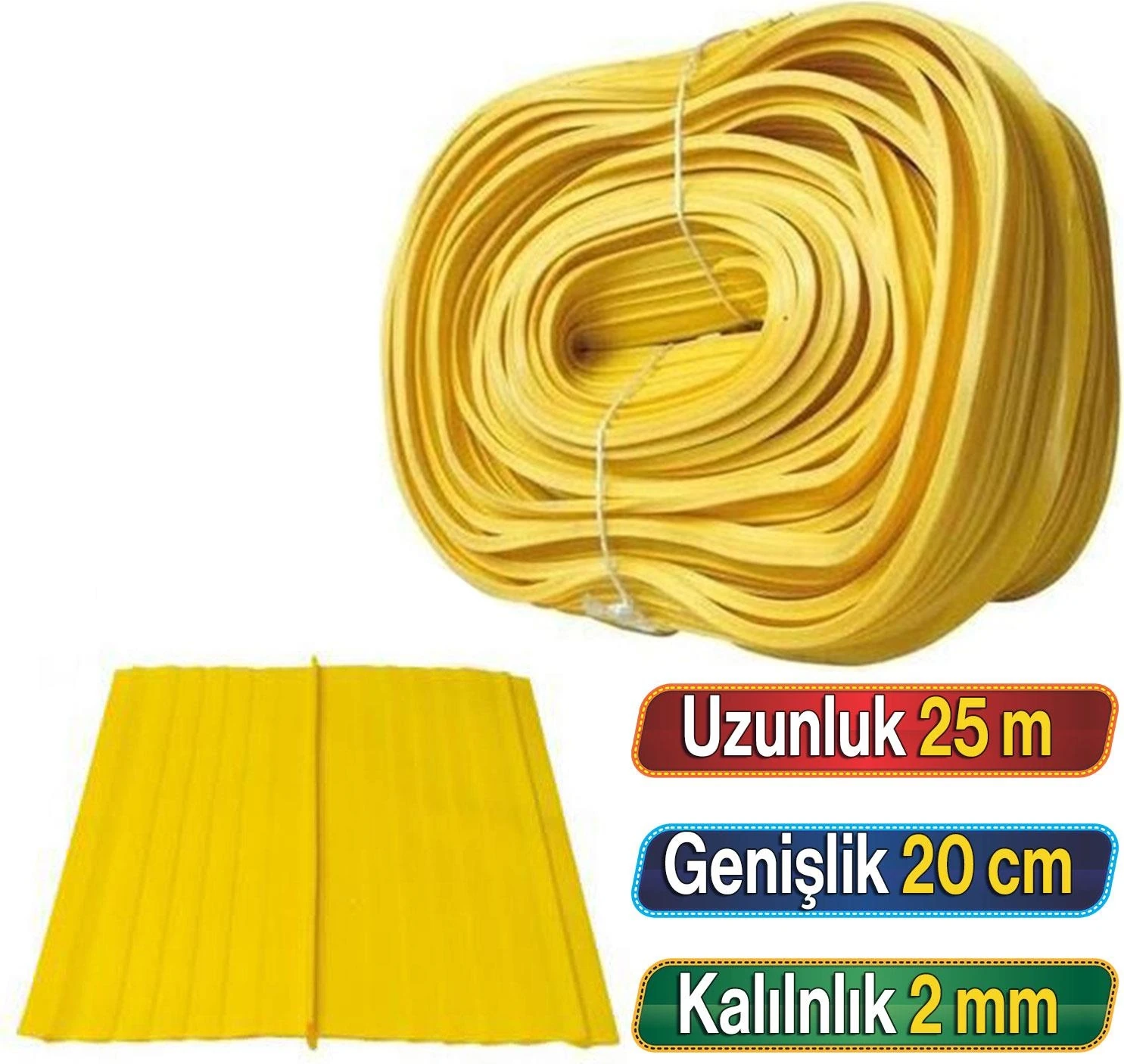 25 Metre Teknomer Pvc Su Tutucu Bant Su Yalıtımı Inşaat Perde Temel Arasına Yalıtım Bandı 25 Metre
