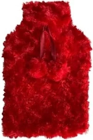Bosphorus Homi Sıcak Su Torbası Kırmızı Renkli,ponponlu Termofor 26X17X2CM 1 Litre