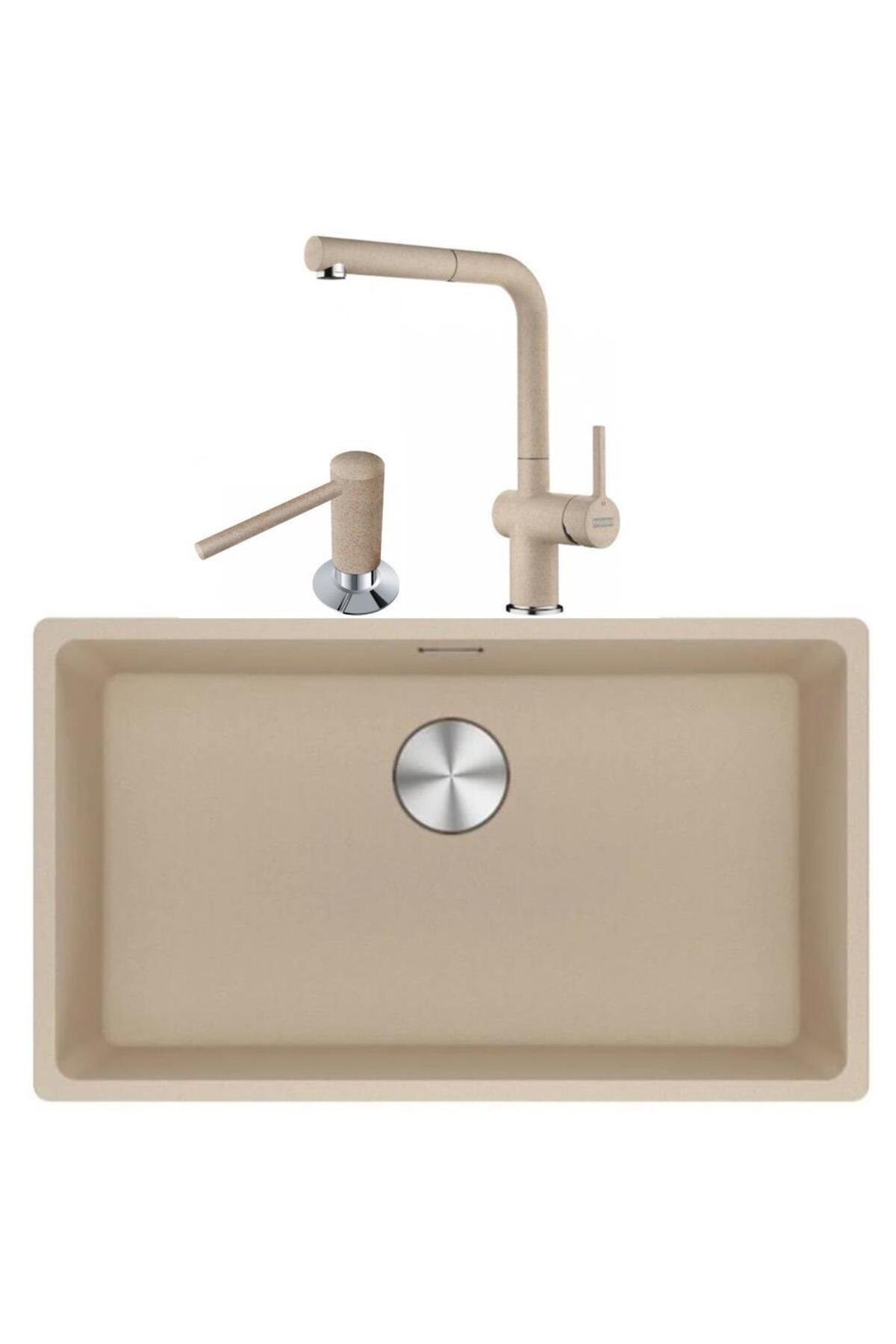 Maris Mrg 210/110-72 Avena Granit Eviye + Active Plus Doccia 2.0 Armatür + Comfort Sıvı Sabun