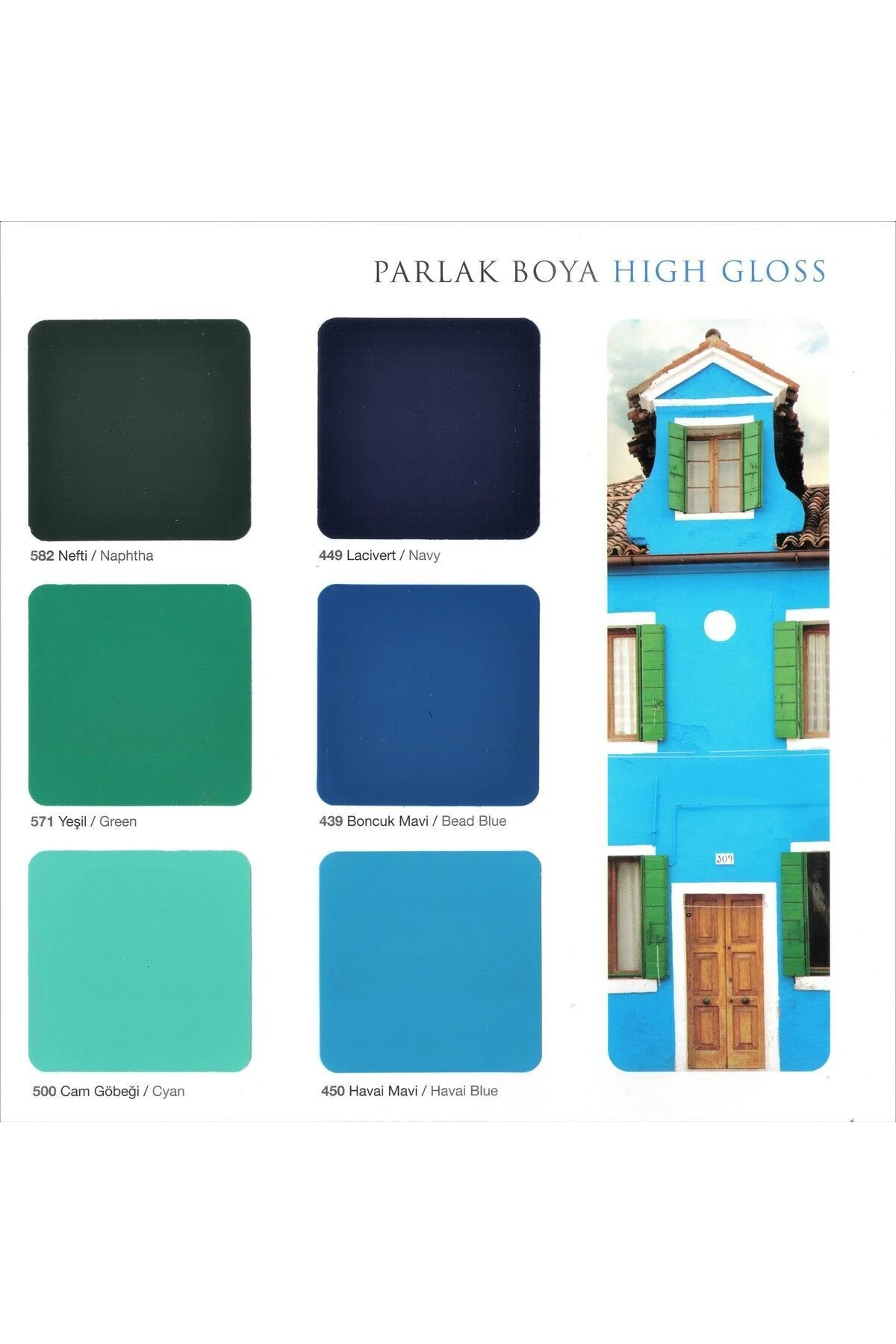 Ahşap&metal Boyası-su Bazlı-x1 Antiaging-kokusuz-parlak 2,5litre(3,20KG.)-havai Mavi