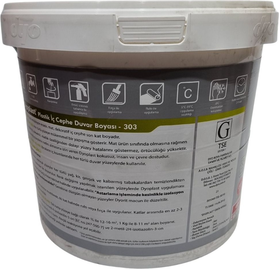 plast Plastik Iç Cephe Duvar B. Oya Çiçeği 7,5 Lt.