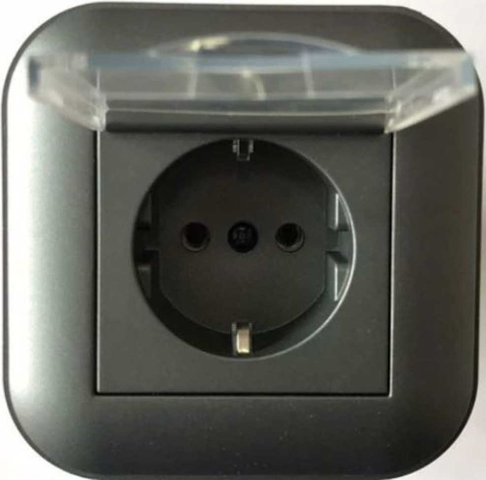 Loft Füme Kapaklı Çocuk Korumalı Topraklı Priz