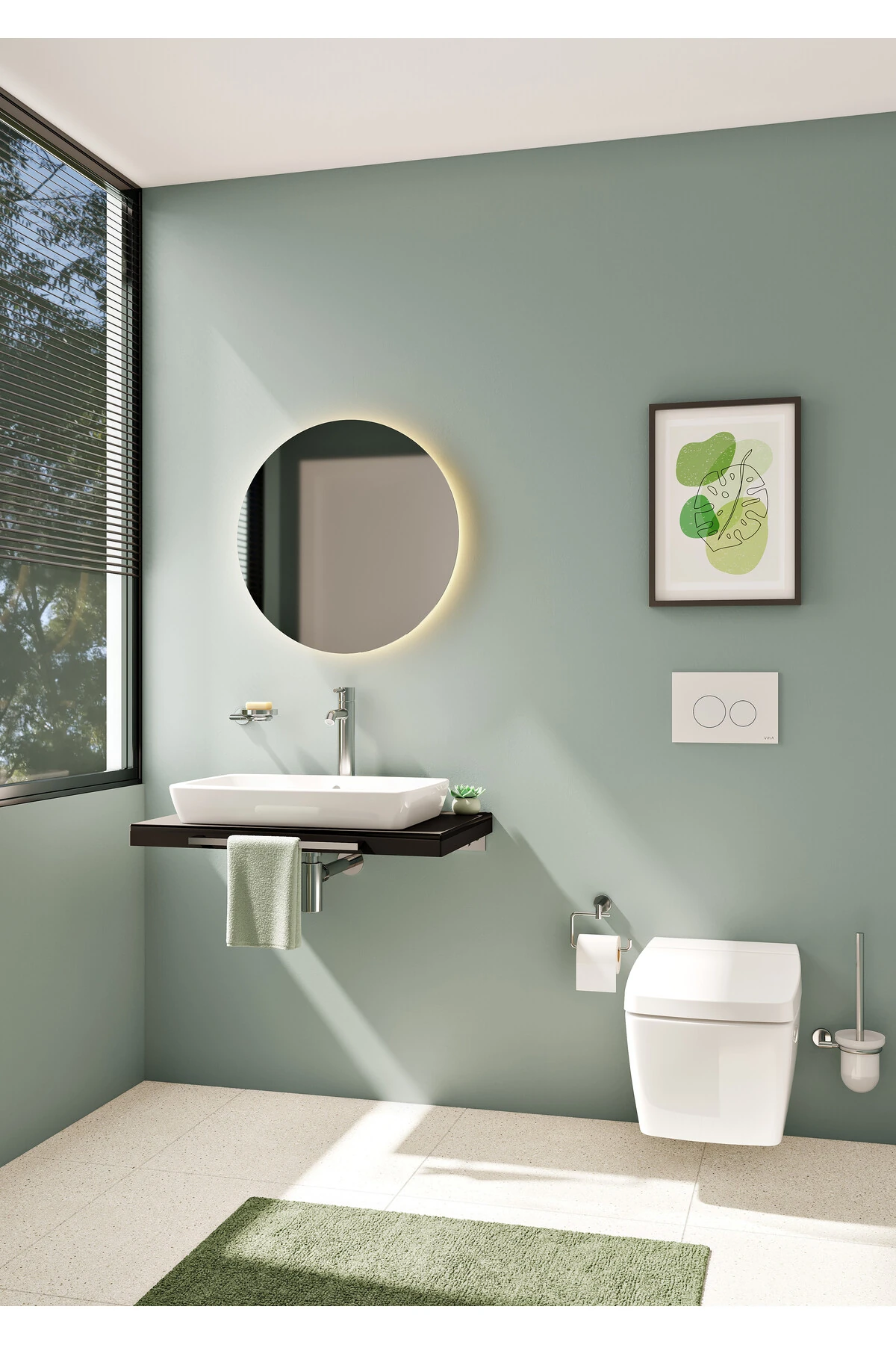 Metropole 7672B003-7212 Rim-ex Asma Klozet,Termostatik Ara Musluklu, Fresh, 56cm