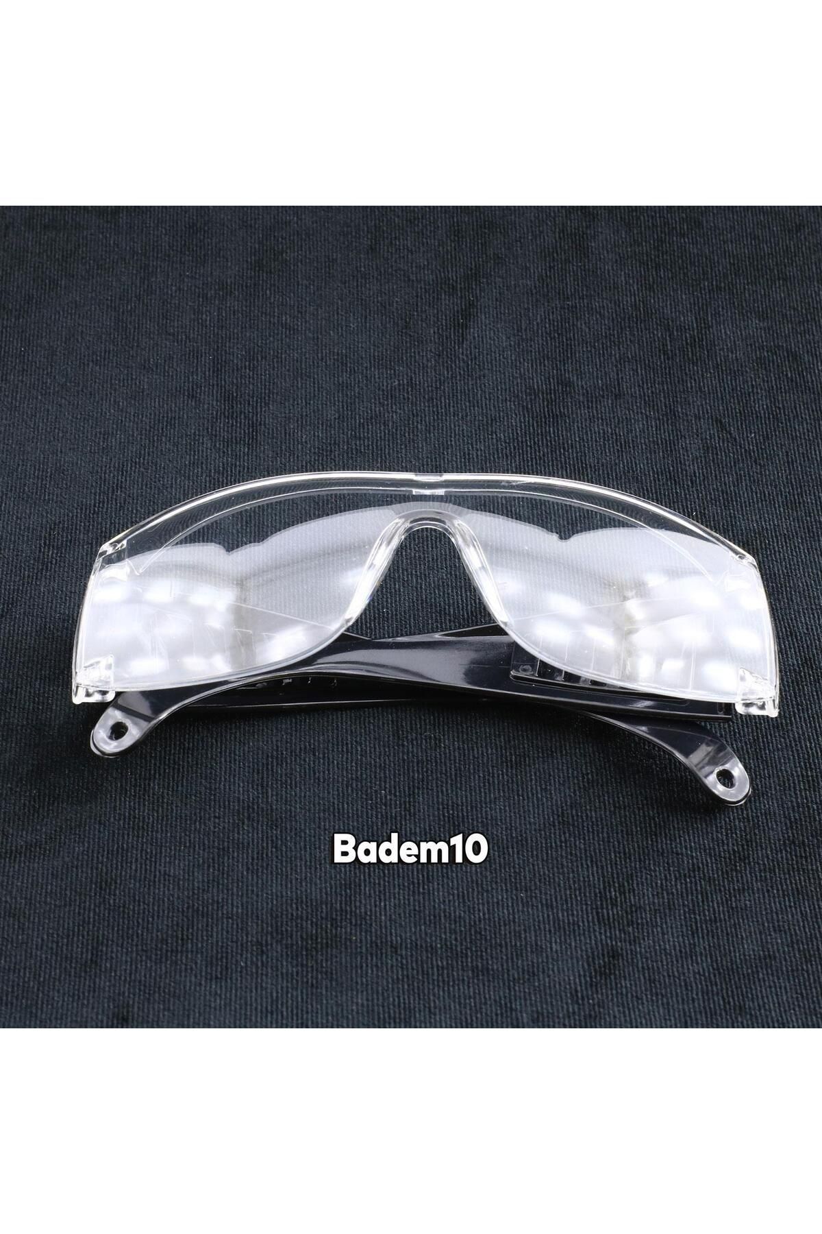 12 Adet İş Güvenlik Gözlüğü Lazer UV Laboratuvar Laborant Koruyucu Kaynak Toz Korumalı Gözlük Şeffaf