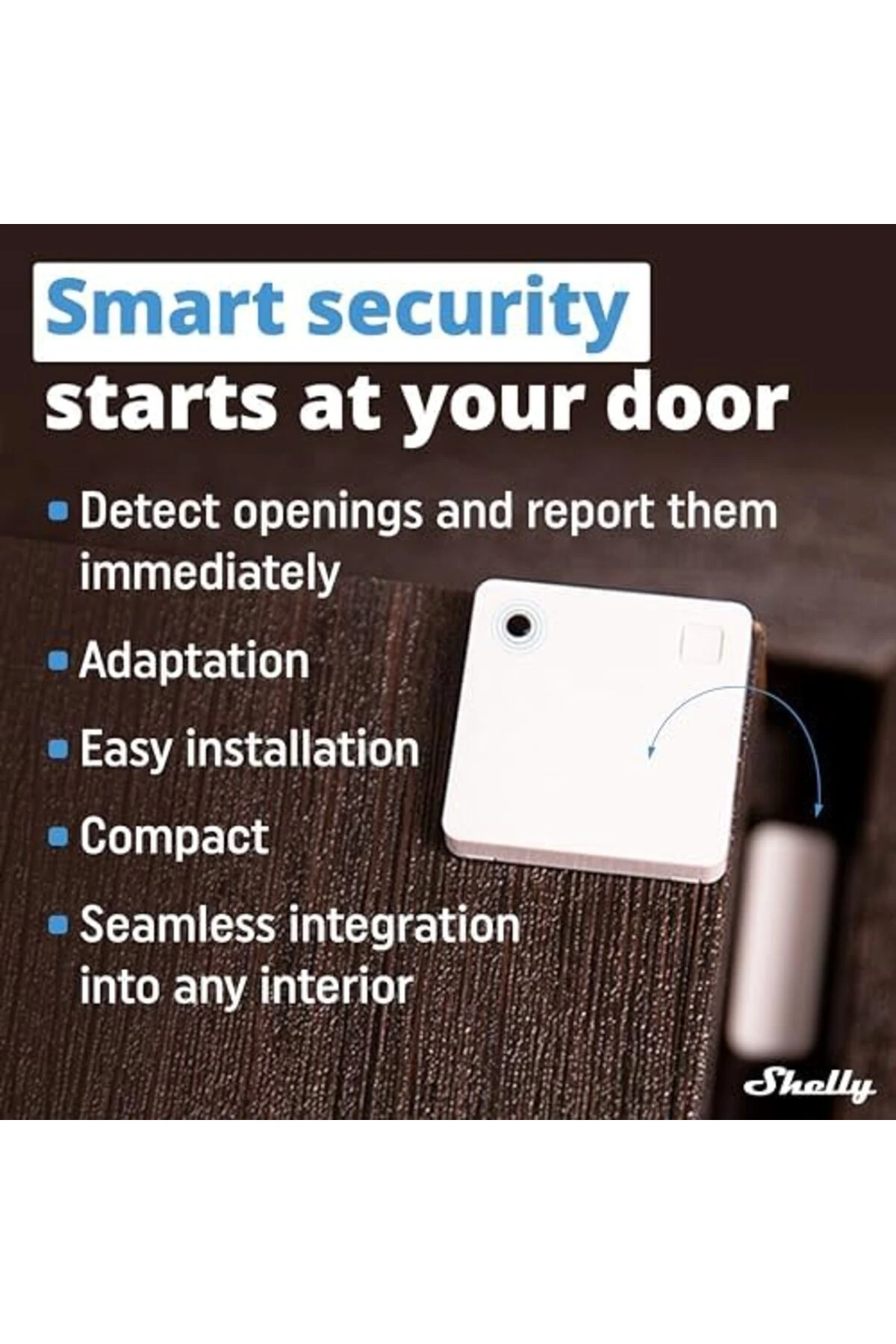 Blu /Window beyaz | kapı ve pencere sensörü | iOS uygulaması | uzun ömürlü pil | lüks ve eğim açısı