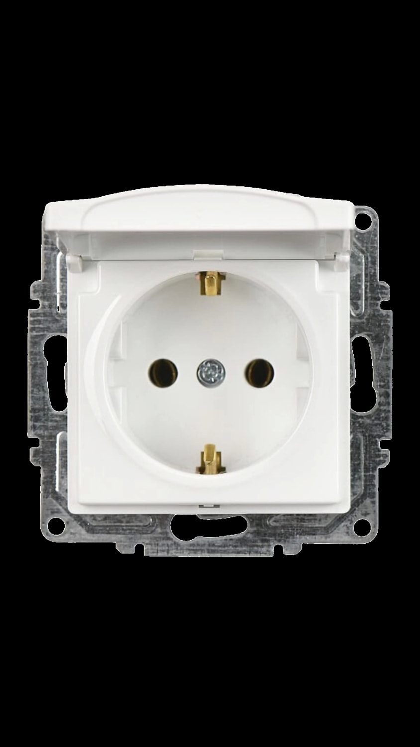 Visage Beyaz Kapaklı Topraklı Priz