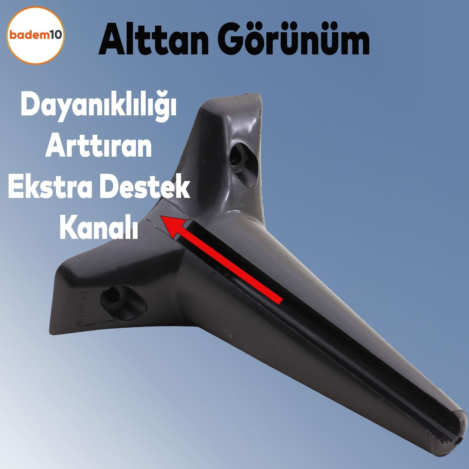 Aspen Lüks Mobilya Kanepe Koltuk Tv Ünitesi Baza Yükseltici Ayağı Ayakları 18 Cm Siyah Ayak