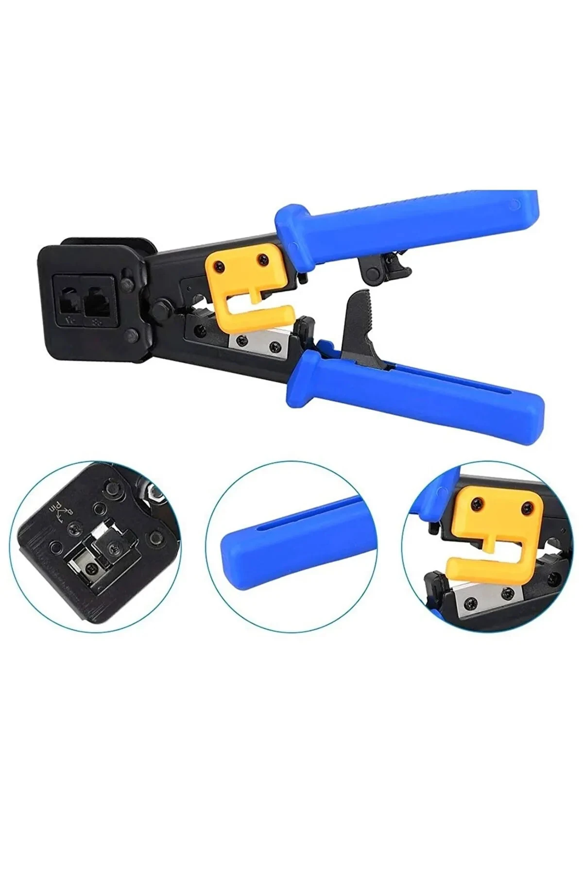 Ez Rj45 Rj11 Rj12 Cat5Cat6 Yeni Nesil Konnektör Lüx Kolay Sıkma Pensesi 10 Adet Yeni Nesil konnektör