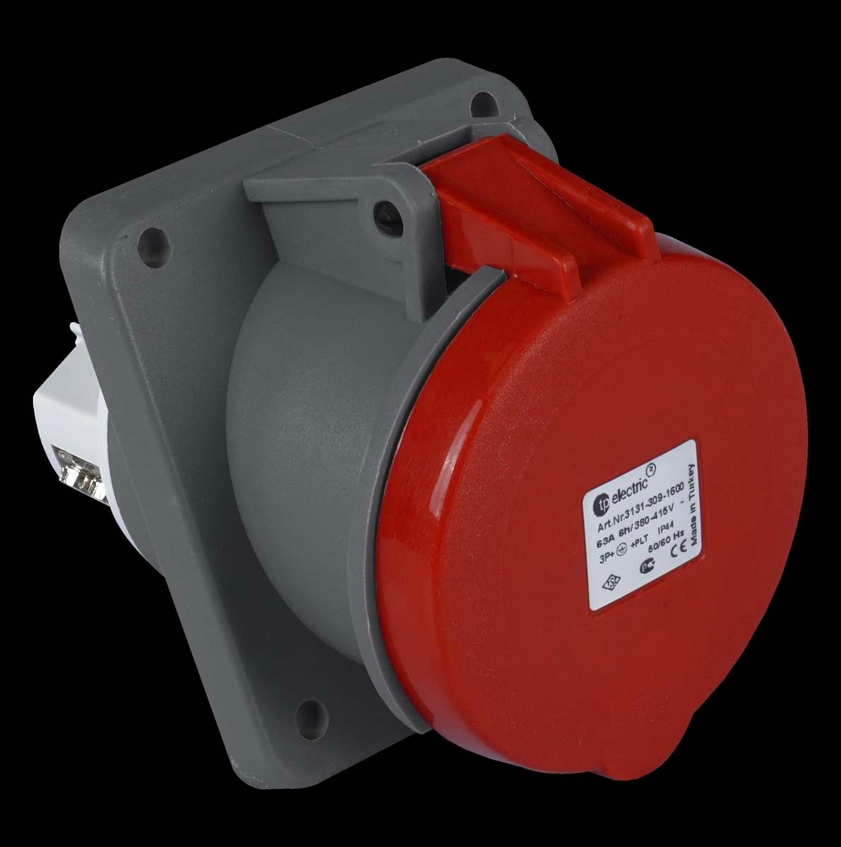 4 x 63a / Ip 44 - Makine Prizi (Eğik) (100 x 107)