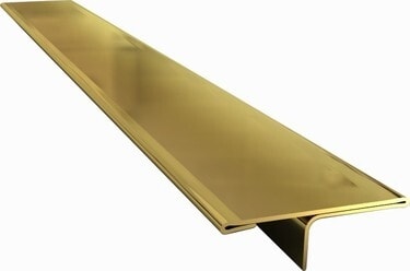 Alüminyum Inoks Metal Parke Geçiş Profili T Eşik Çıtası Gold Parlak