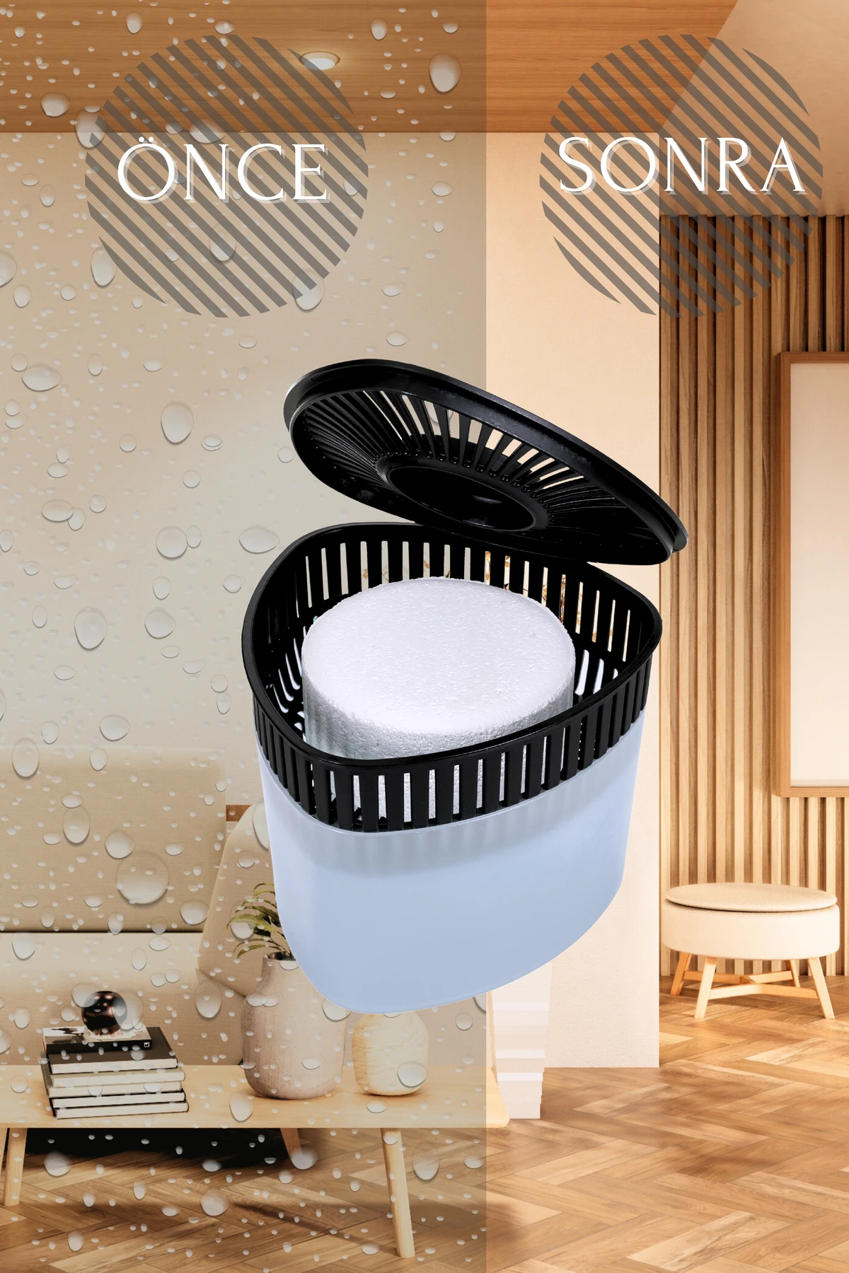 Nem Alıcı Set | Lavanta Esanslı | 2 Aparat 2 Tablet | Rutubet & Küf Önleyici