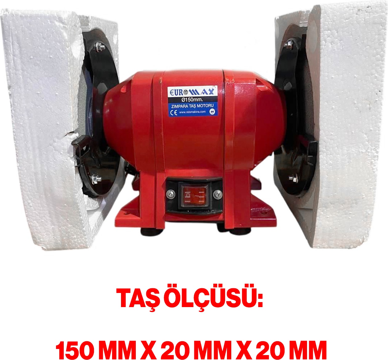 Elektrikli Bıçak Kesici Bileme Taş Motoru 150 mm Zımpara 250 Watt 3560 Devir Euromax EMX71003