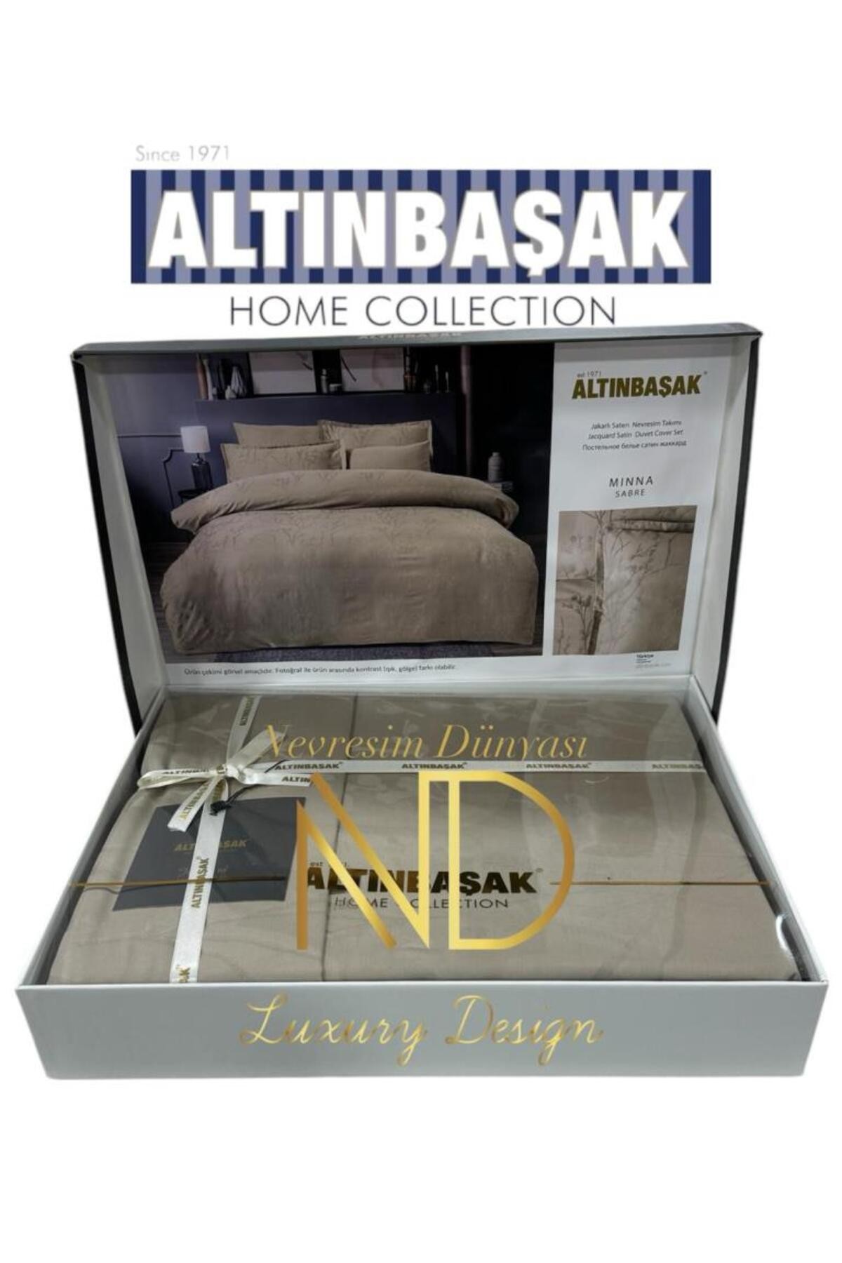 Jakarlı Saten Çift Kişilik Nevresim Takımı