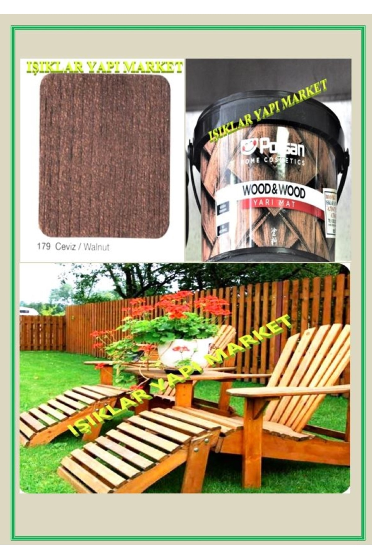 Wood&w-antiaging-ahşap Verniği-yarı Mat-su Bazlı-2,5litre (2,60KG.)-179-ceviz