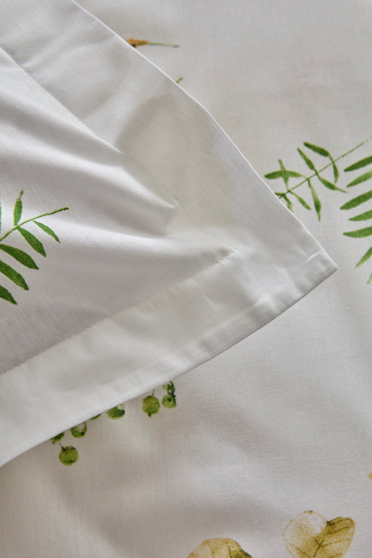 Herbal %100 Pamuk Çift Kişilik Nevresim Pike Set Beyaz